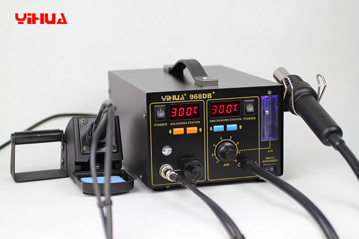 High Power PCB / IC 3 In 1 Soldering Station With Iron Smoke Absorber