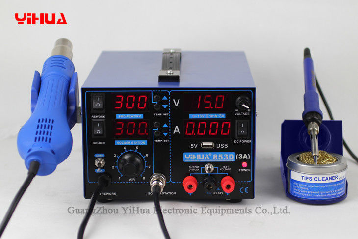 YH-853D 3A 4 LED with USB new type 3 in 1 soldering station with power supply