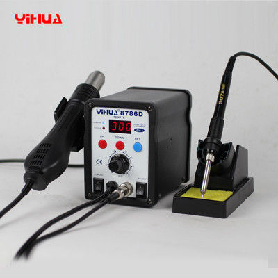 YIHUA 8786D SMD Rework Station Hot Air 2 IN 1 Soldering Station With LED Display