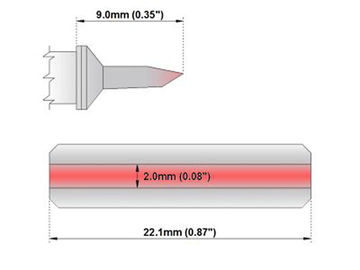 Blade Tip Shape OKI Soldering Tips 22.1mm Electronics Solder Iron Tip