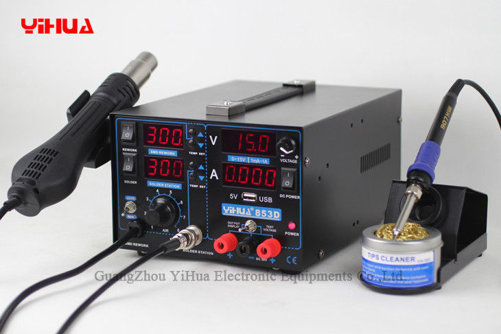 YIHUA 853D 1A with 5V Output USB interface has Auto / Manual conversion function 3in1 Soldering Station