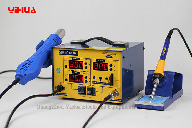 High Precision 2 In 1 Soldering Station Electronic PCB Soldering Rework Station YIHUA 882D