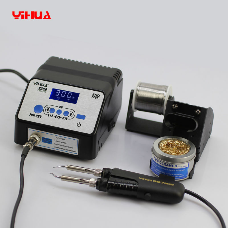 YIHUA 938D 2 in 1 Anti-static Parallel Tweezers Soldering Station Automatic Shutdown Function