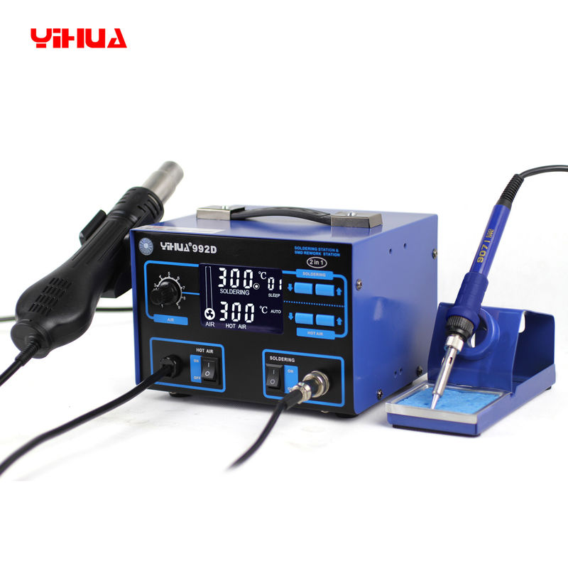 LCD Display 2 In 1 Soldering Station , YIHUA 992D Rework Station